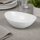 Commercial Oval Serving Bowls 200x143mm Pack of 6 White Porcelain