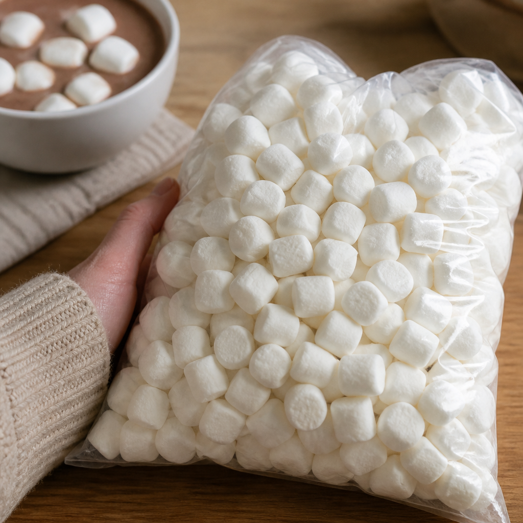 1kg bag of mini marshmallows for desserts and toppings