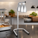 Commercial Double Lamp Infrared Food Warmer with Adjustable Height