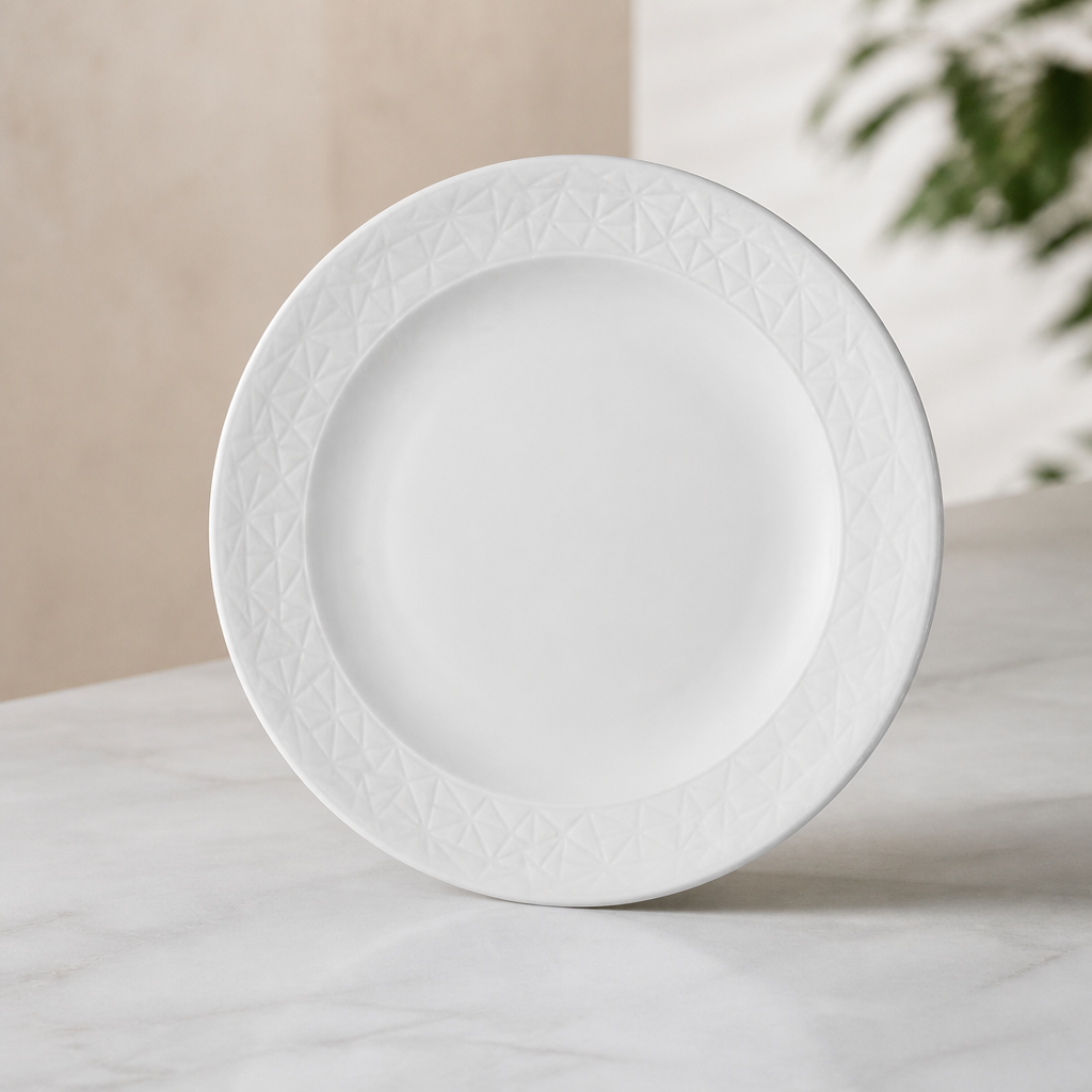 Commercial Abstract Plates 165mm Vitrified Fine China 12 Pack