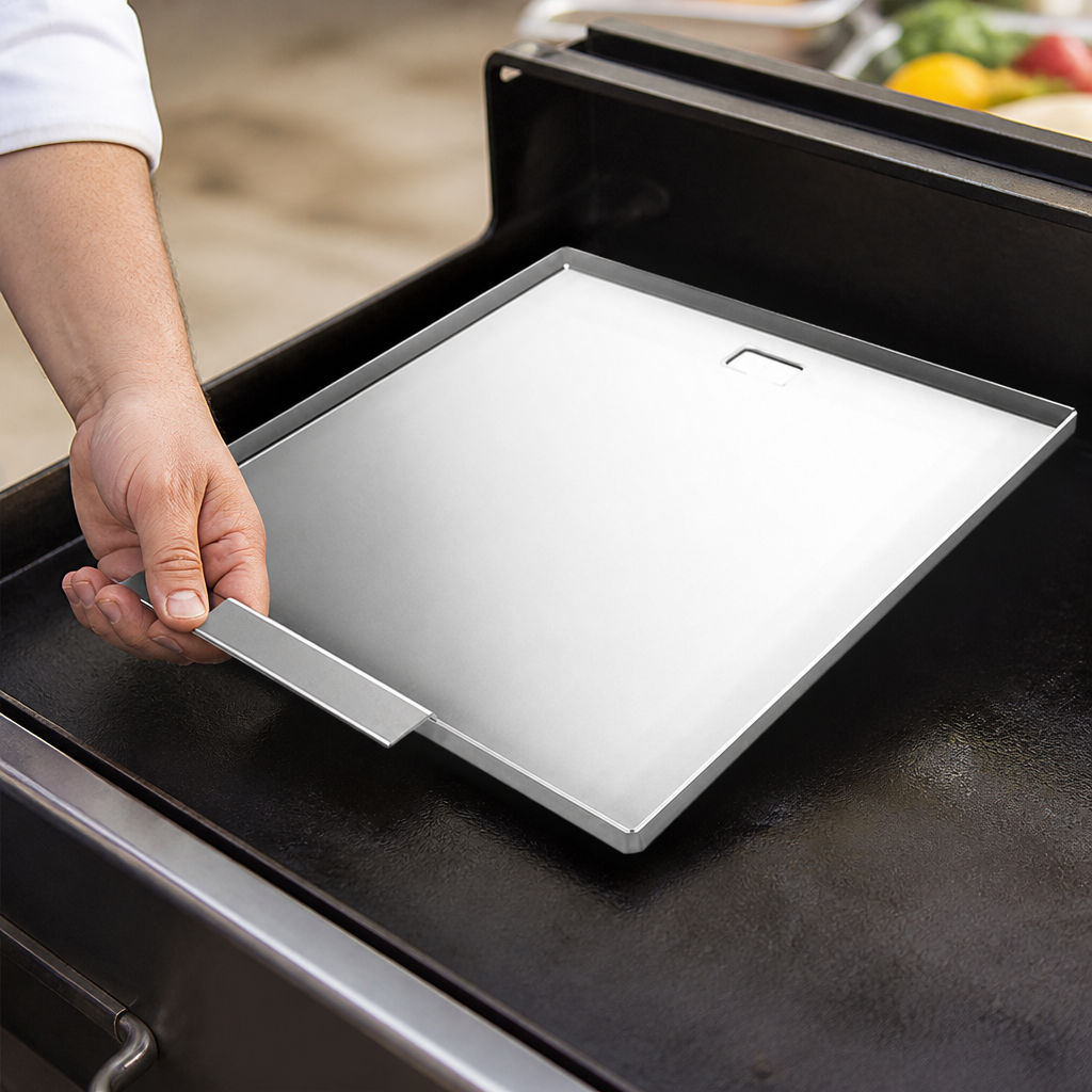 Commercial Solid Plancha Griddle for Charcoal Ovens 424mm