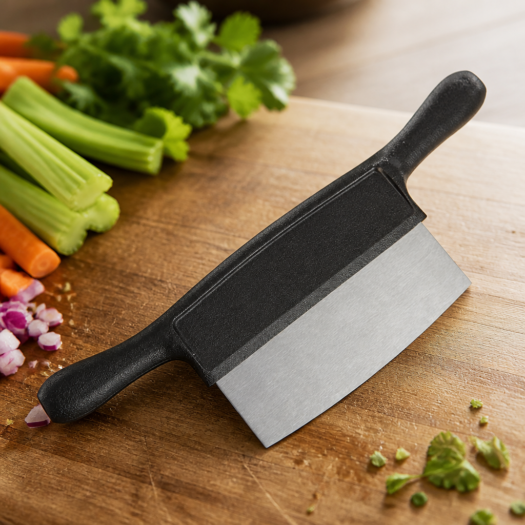 Heavy Duty Chopping Board Scraper in stainless steel design