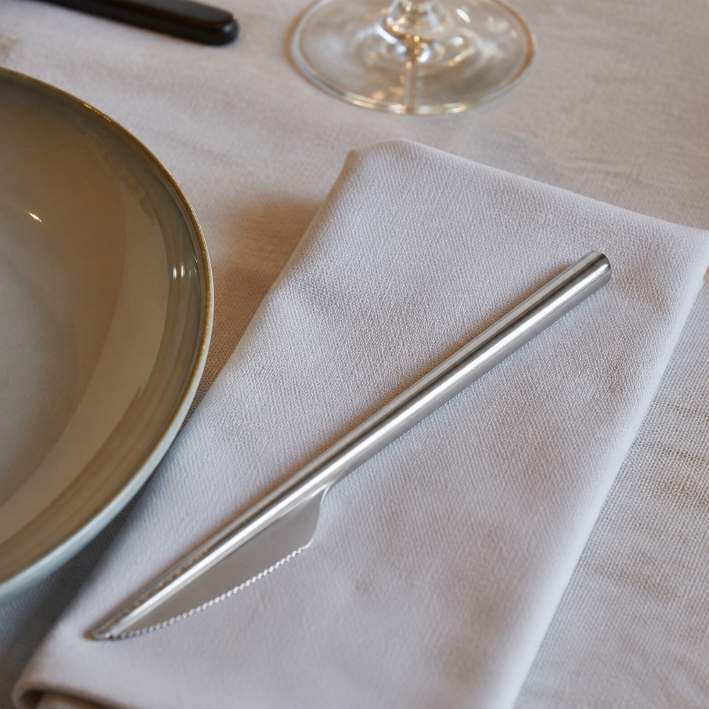 Wooden and plastic cutlery slim table knives 240 pack