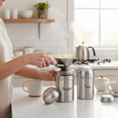Premium Stainless Steel Tea, Coffee, Sugar Canister Set - Durable Kitchen Storage Solution