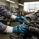 Premium Heavy Duty Fully Coated Nitrile Gloves with Antibacterial Treatment and Good Abrasion Resistance