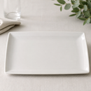 Commercial Porcelain Rectangle Plates Set of 6 White