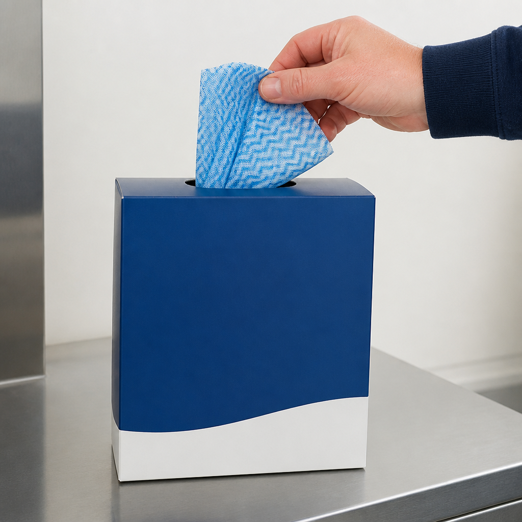 Commercial Antibacterial Cleaning Cloths Blue 200 Pack