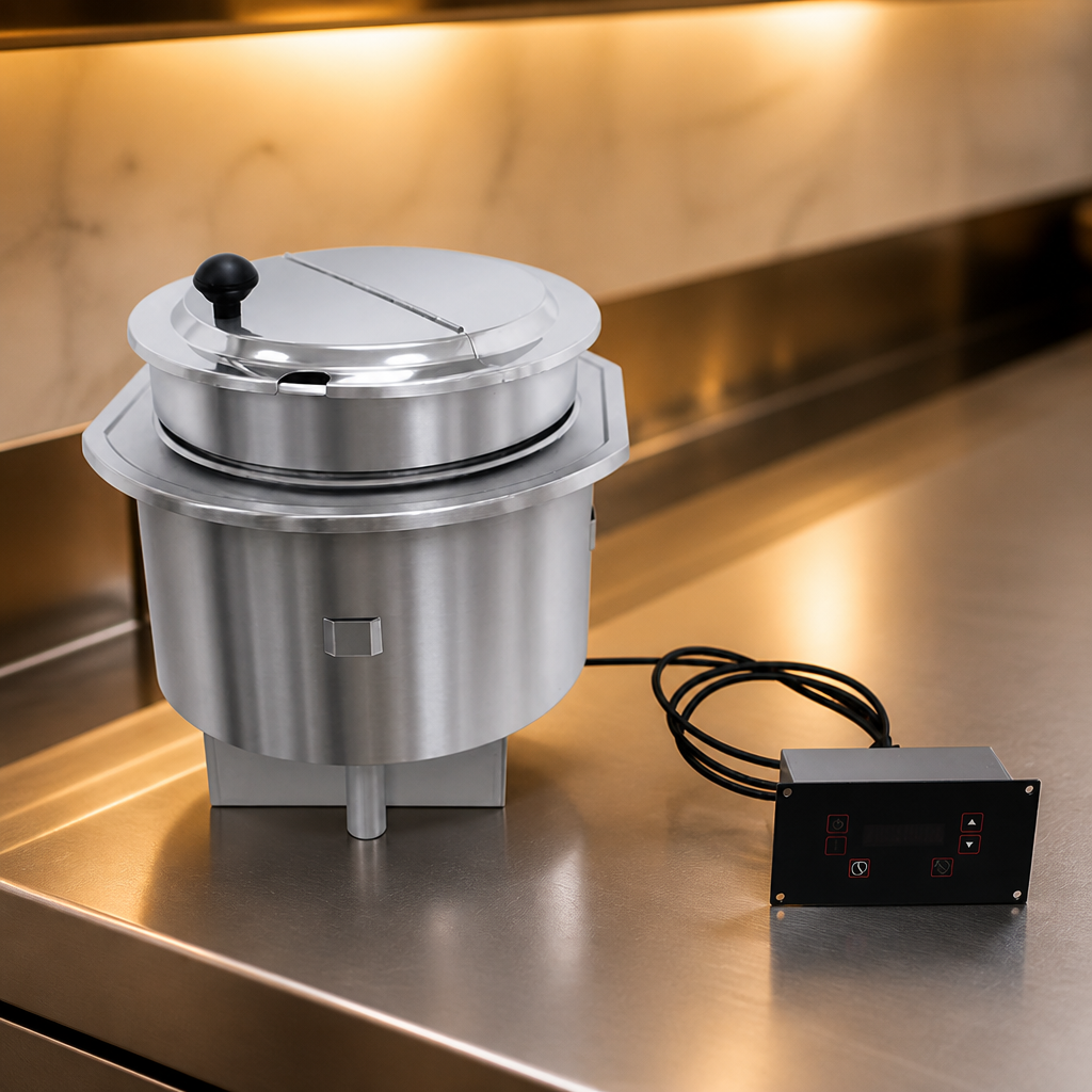 10Ltr Commercial Heated Well Soup Kettle for Service