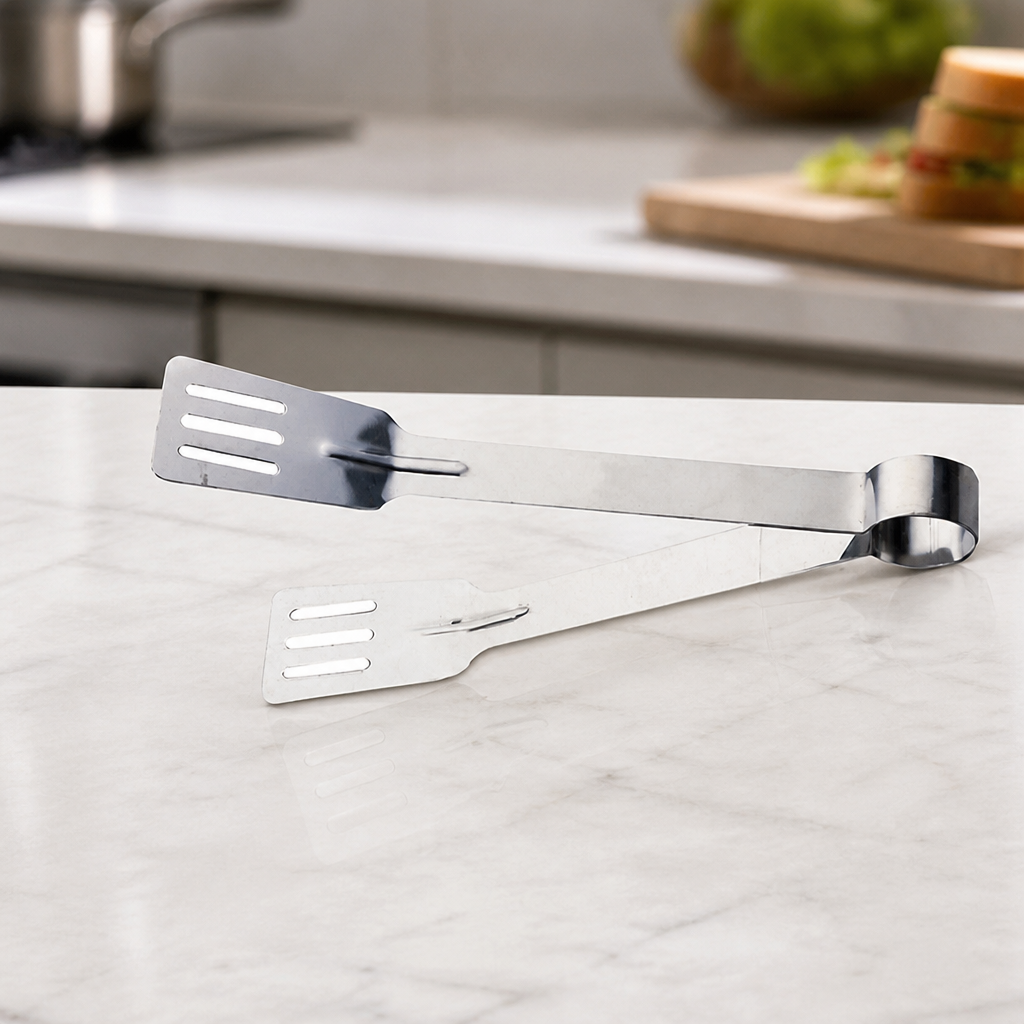 9" Commercial Sandwich Tongs - Durable Stainless Steel Grippers