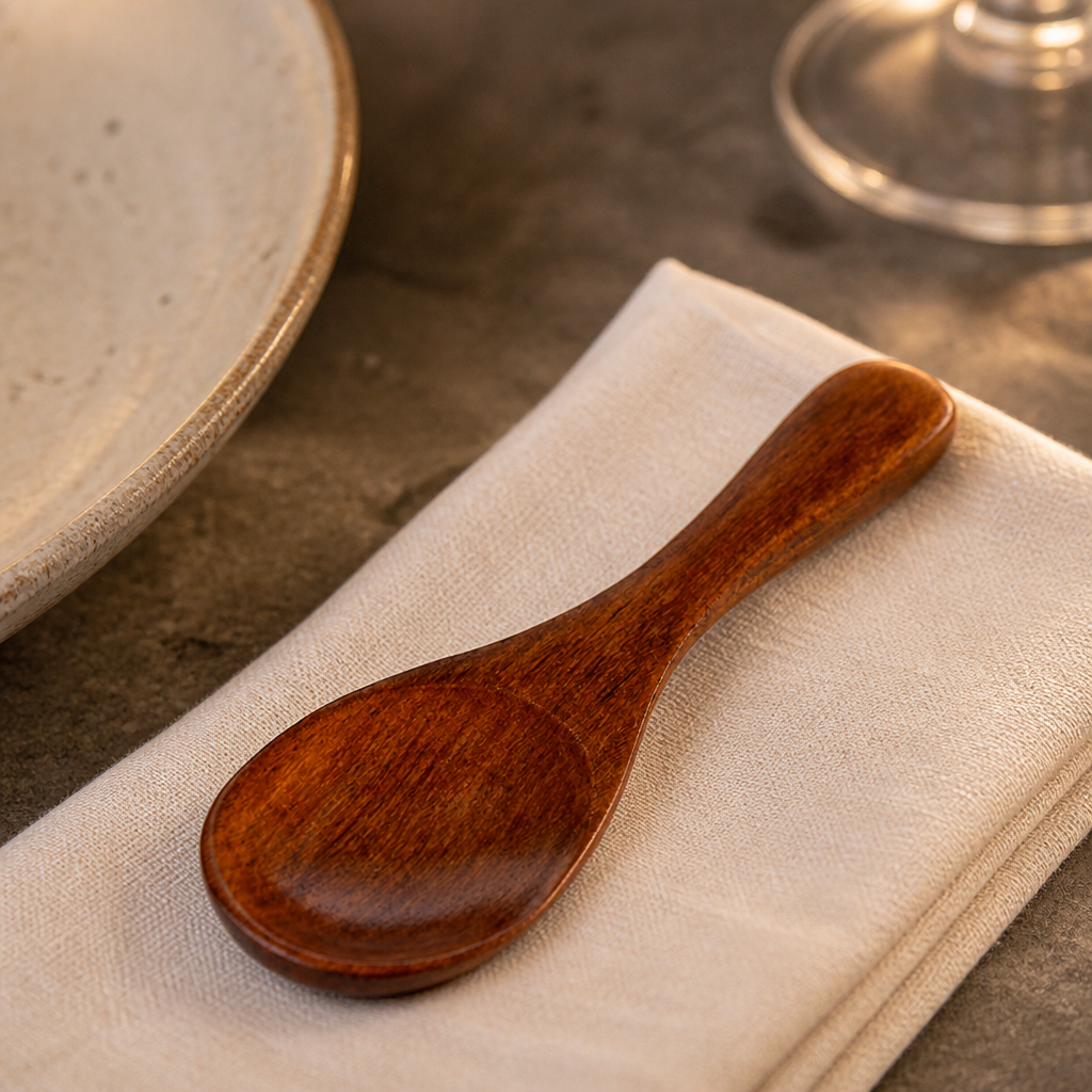 100mm wooden spoon for commercial catering use