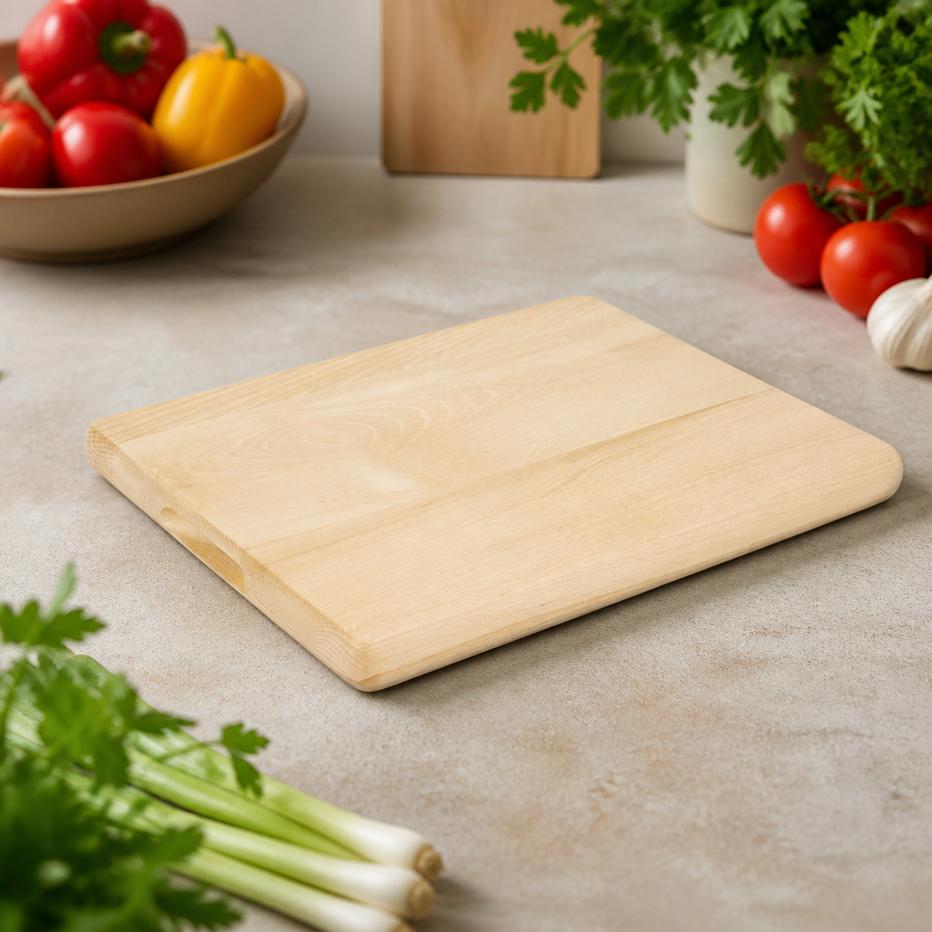 Medium Beech Wooden Chopping Board 380x305mm Commercial Use