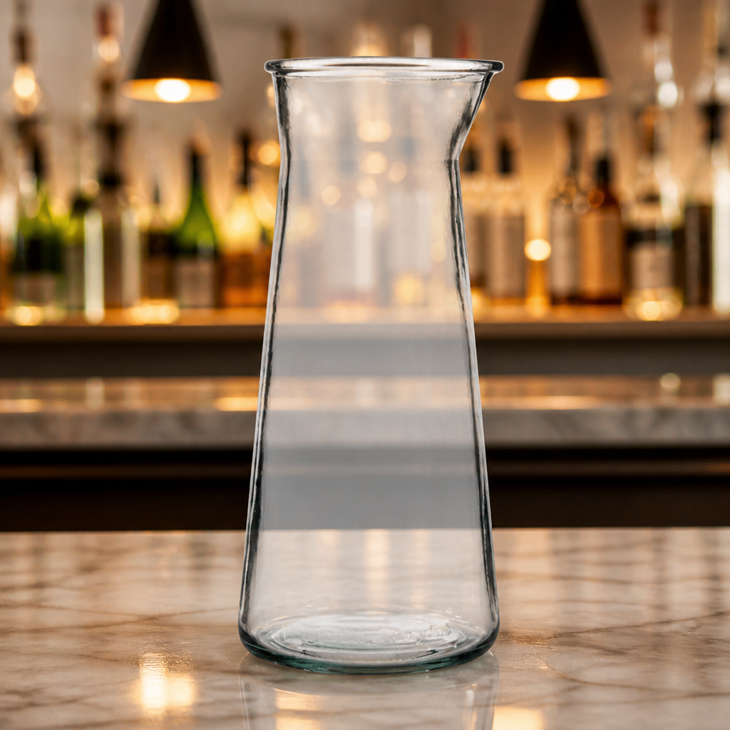 1L recycled glass carafes pack of 6 for commercial use