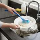 Premium Blue Plastic Washing Up Brush for Kitchen and Canteen Use - Durable, Easy to Clean with Ergonomic Handle