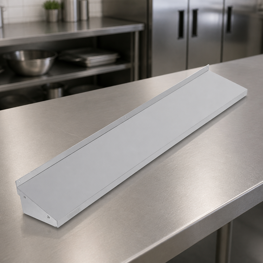 Commercial Stainless Steel Wall Shelf 1500mm 50kg Capacity