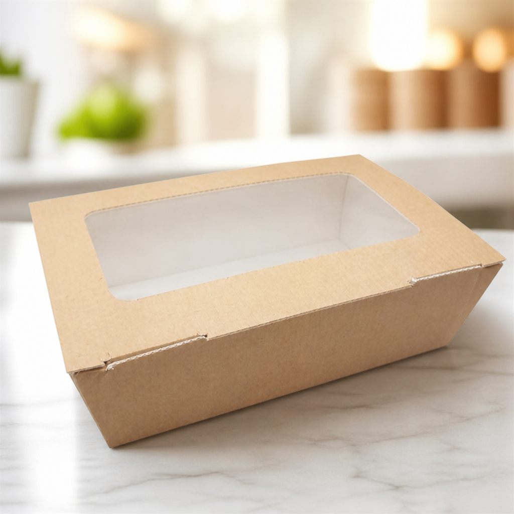 Large Takeaway Food Containers with Window - 180 Pack
