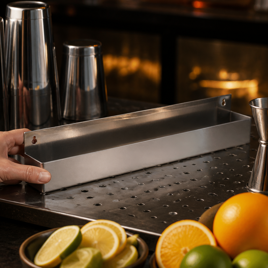 42" Commercial Stainless Steel Speed Rail for bar storage