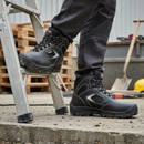 Premium Water Repellent Leather Ankle Boot with Breathable Textile, Anti-Shock and Slip-Resistant Features, Sizes 4-13