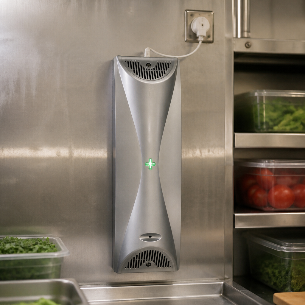 Commercial air steriliser for food areas in titanium finish