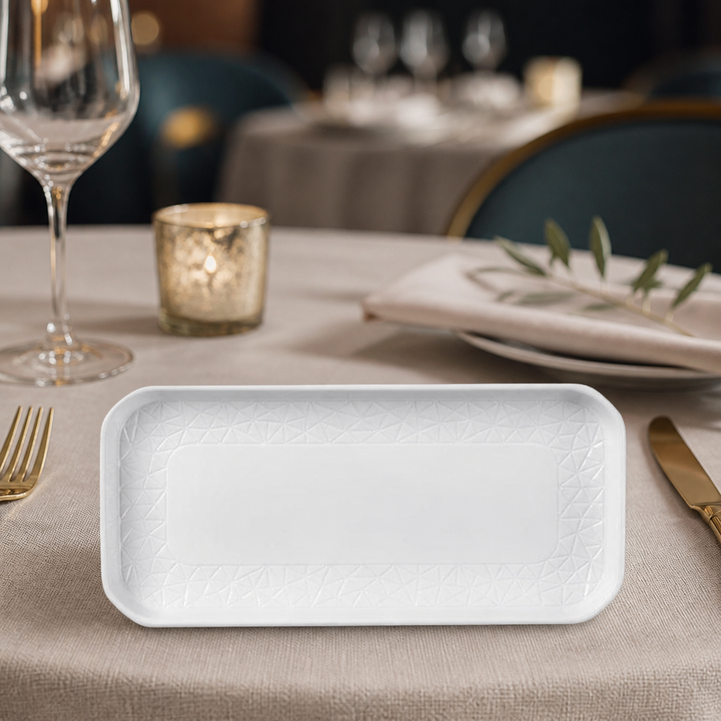 Commercial Deep Oblong Trays 263mm - 6 Pack Fine China