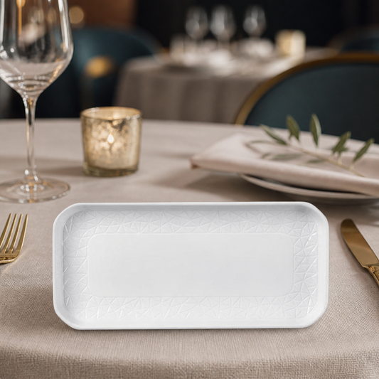 Commercial Deep Oblong Trays 263mm - 6 Pack Fine China