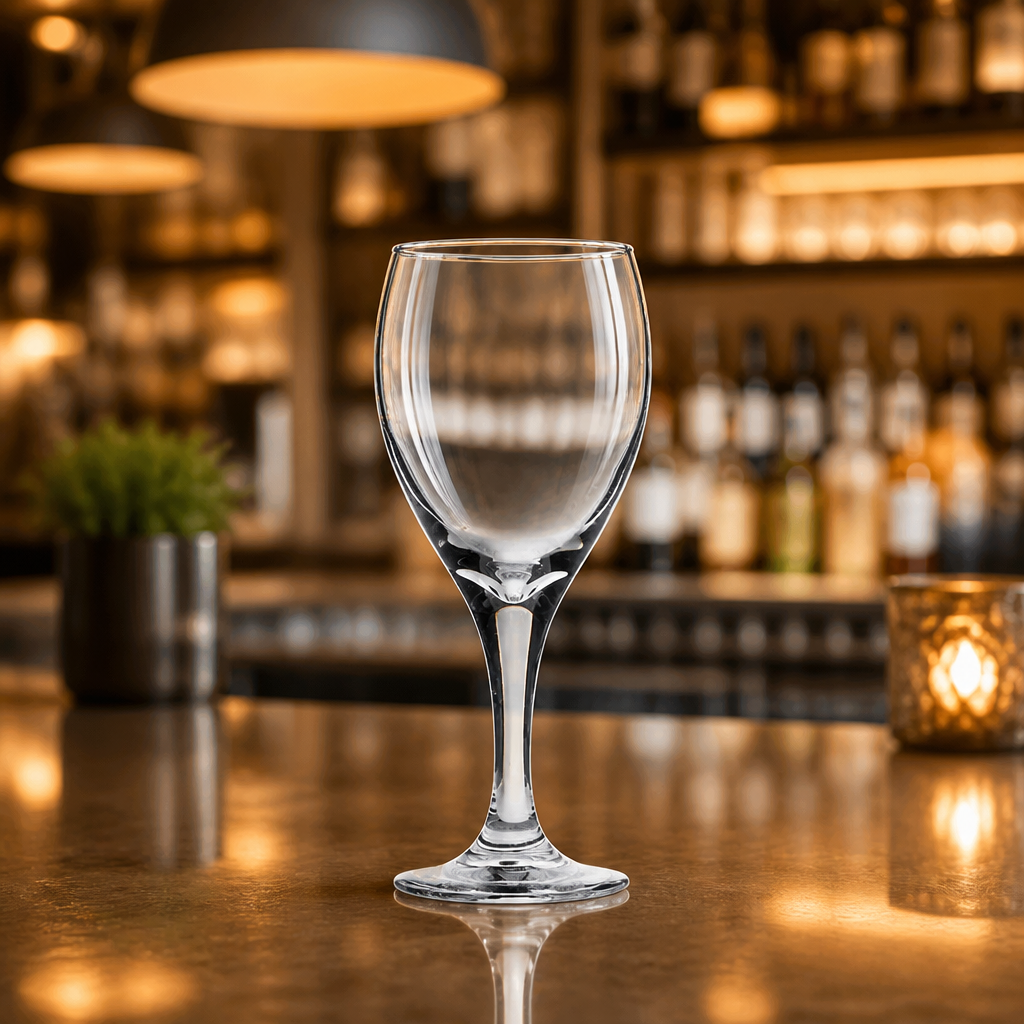 Commercial Teardrop Wine Goblets 350ml Clear Glass 12 Pack