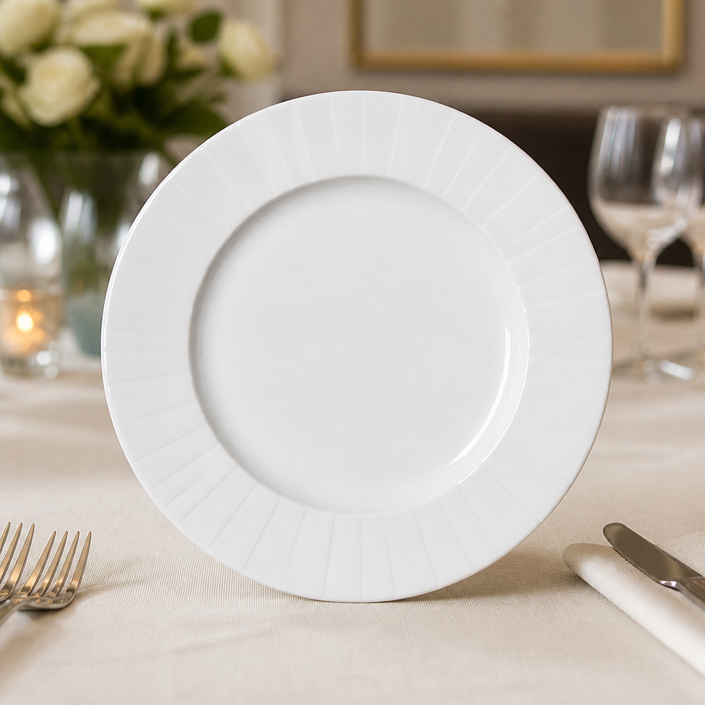Commercial Mid Rim Plates 300mm - 12 Pack for catering use