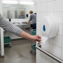 Premium Mini Jumbo Toilet Roll Dispenser for Efficient Washroom Use with Easy Loading Mechanism