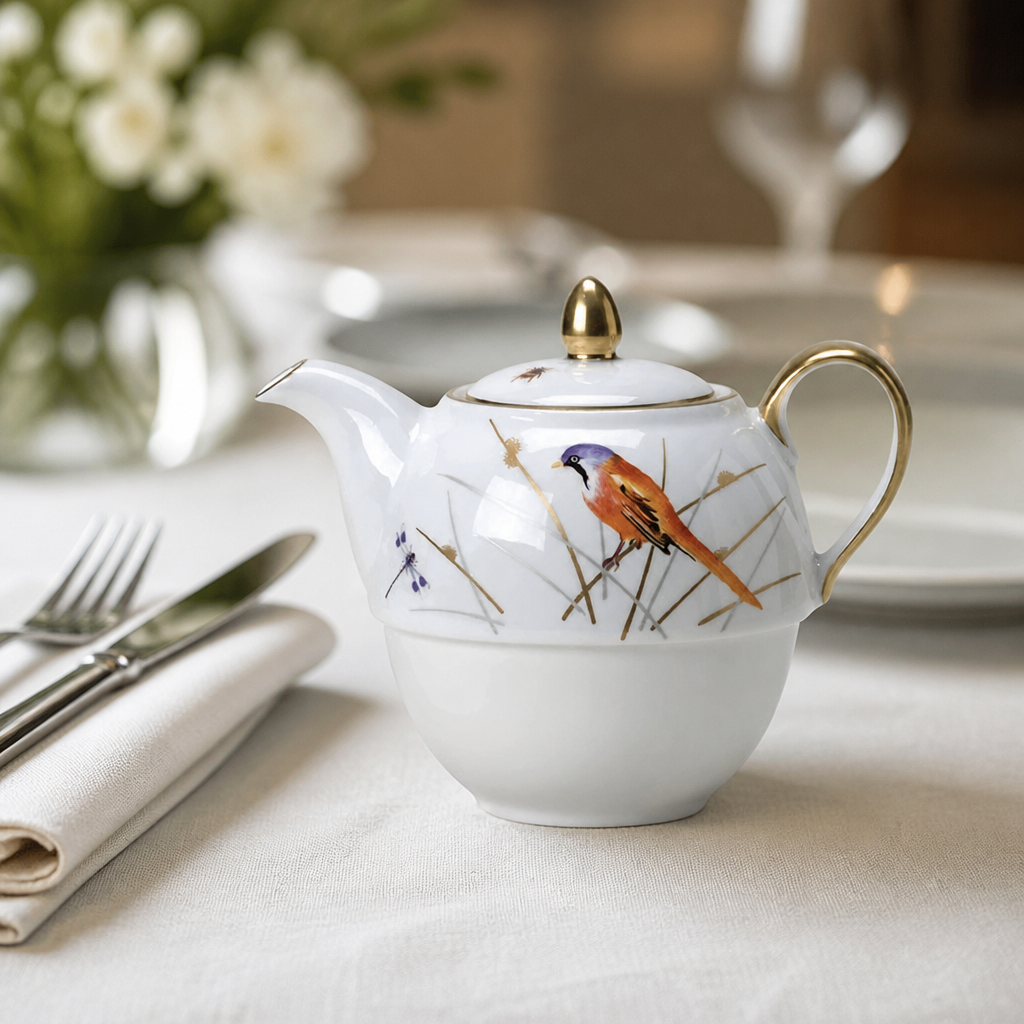 Commercial Tea For One Teapot 0.124 Ltr Bone China 6 Pack