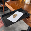 Commercial Bill Presenter Tip Tray with Clip Black 13x20cm