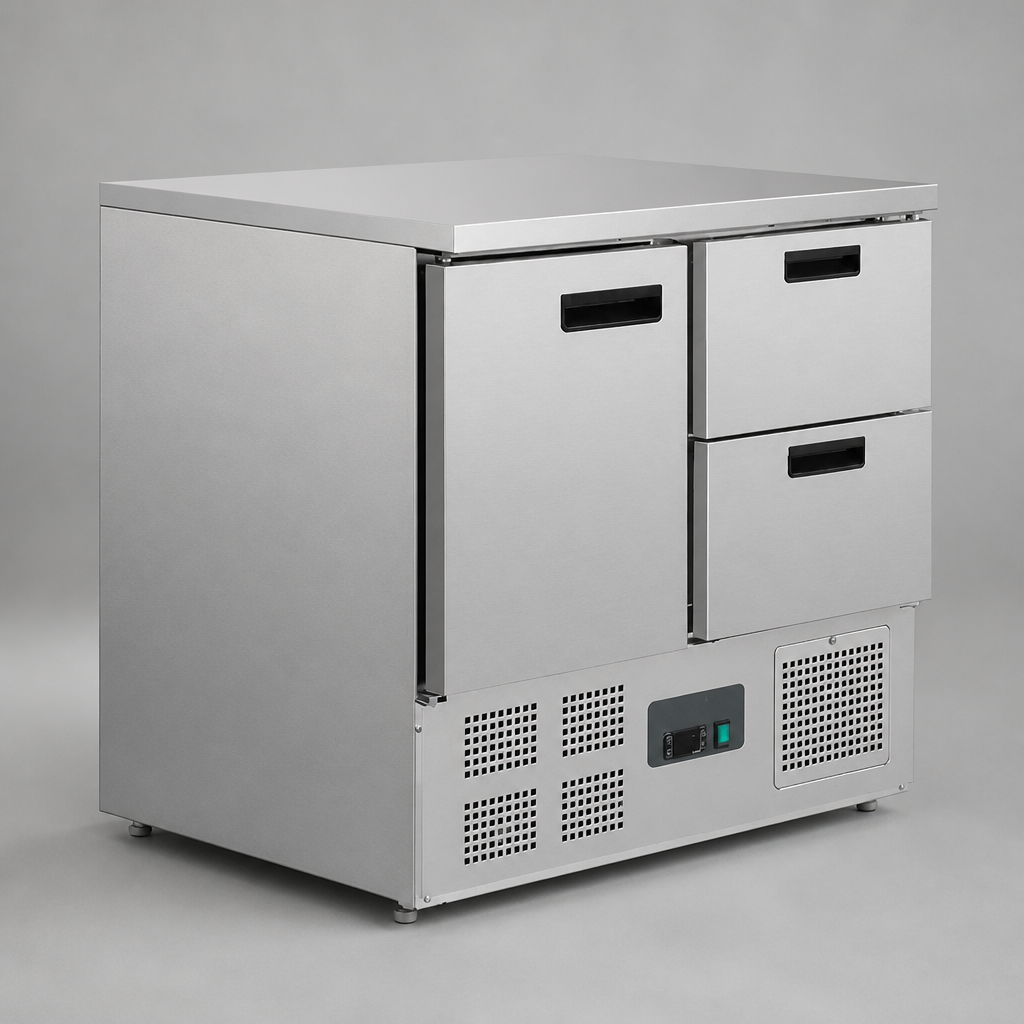 Commercial 2 Drawer Counter Fridge 240Ltr Kitchen Refrigeration