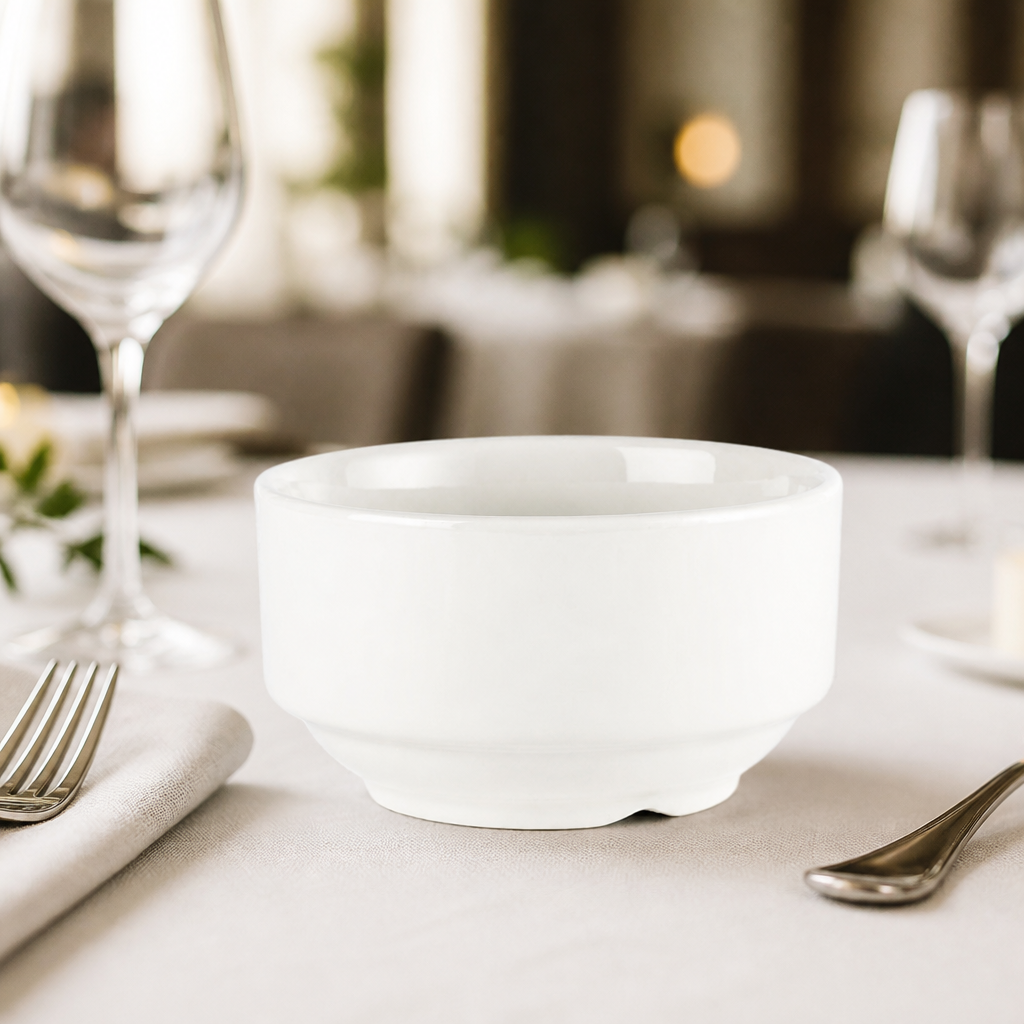 Commercial Soup Bowls 398ml - Durable Catering Dinnerware 24 Pack