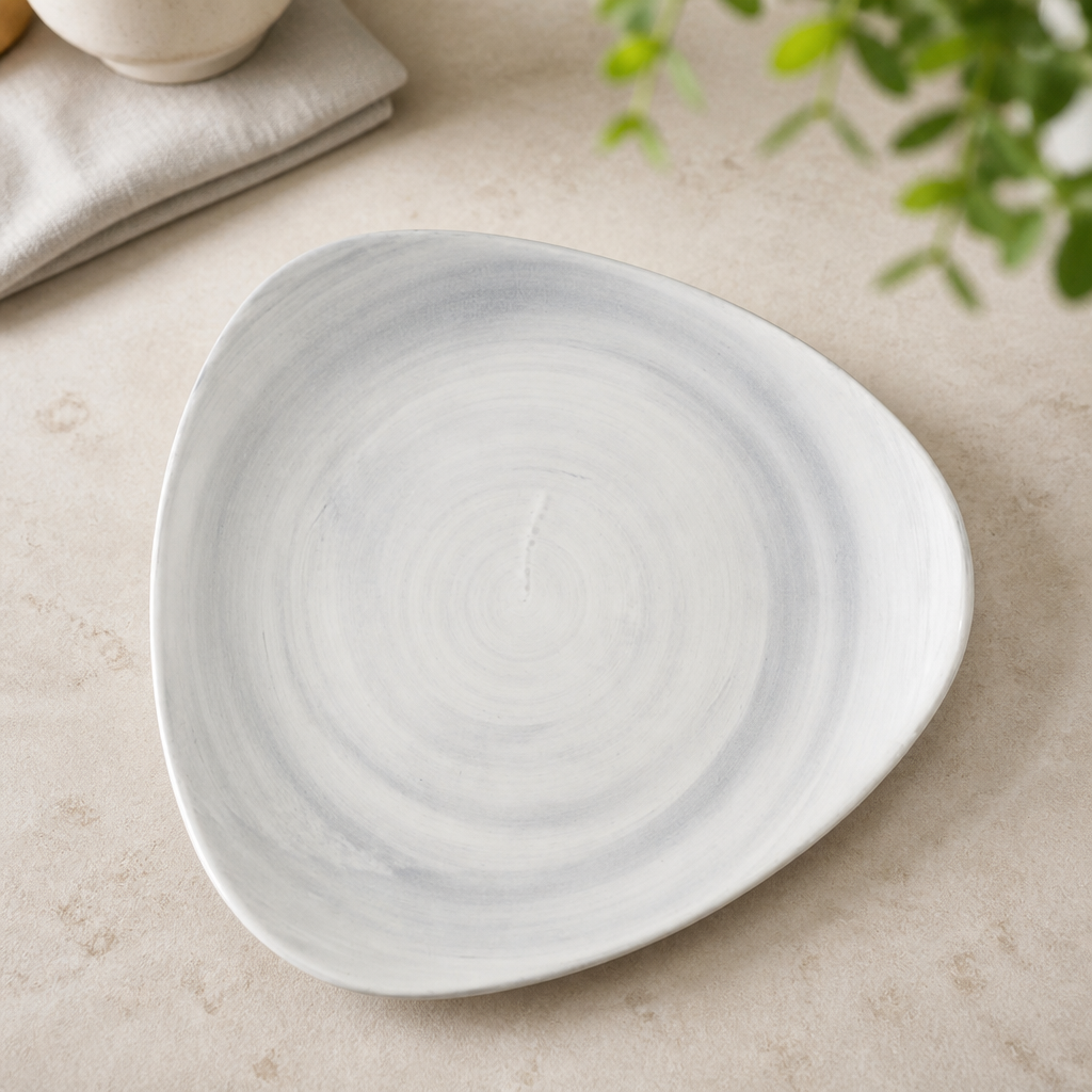 Commercial Canvas Grey Plates 254mm - 12 Pack