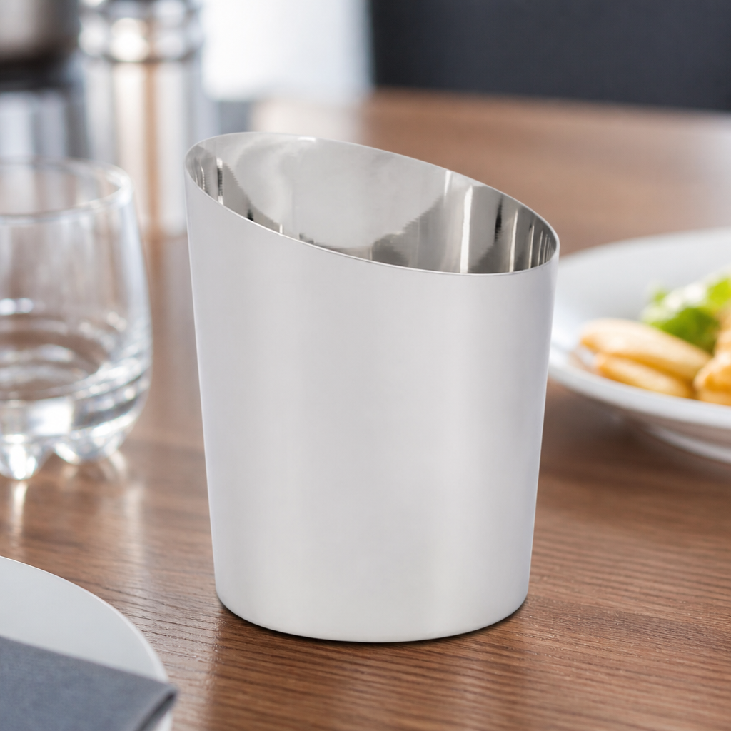 480ml Commercial Stainless Steel Chip Cup for Fries and Sides