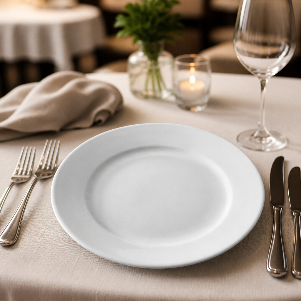Wide Rimmed Plates 202mm in a 12 pack