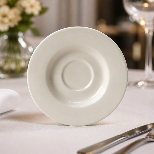 Commercial Porcelain Saucers 117mm - 36 Pack Catering Crockery