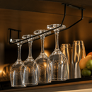 Commercial Wine Glass Rack Black 406mm Space Saving Storage