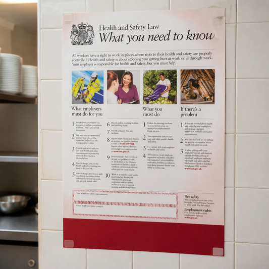 Health & Safety Law Poster - Commercial Kitchen Sign