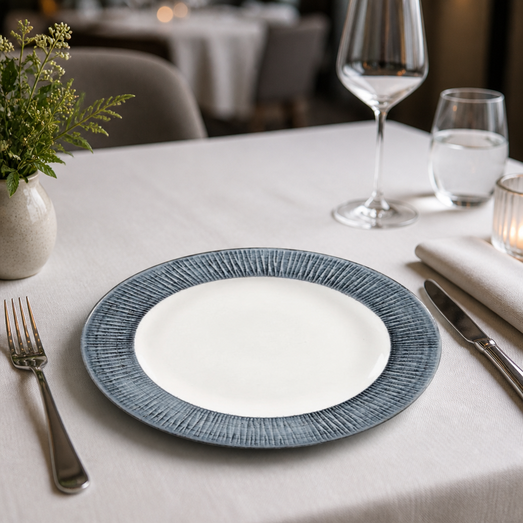 210mm Bamboo Plates 12 Pack for commercial catering use