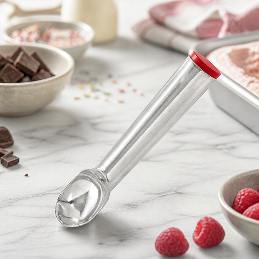 1.5oz Commercial Ice Cream Scoop With Red Cap For Portion Control