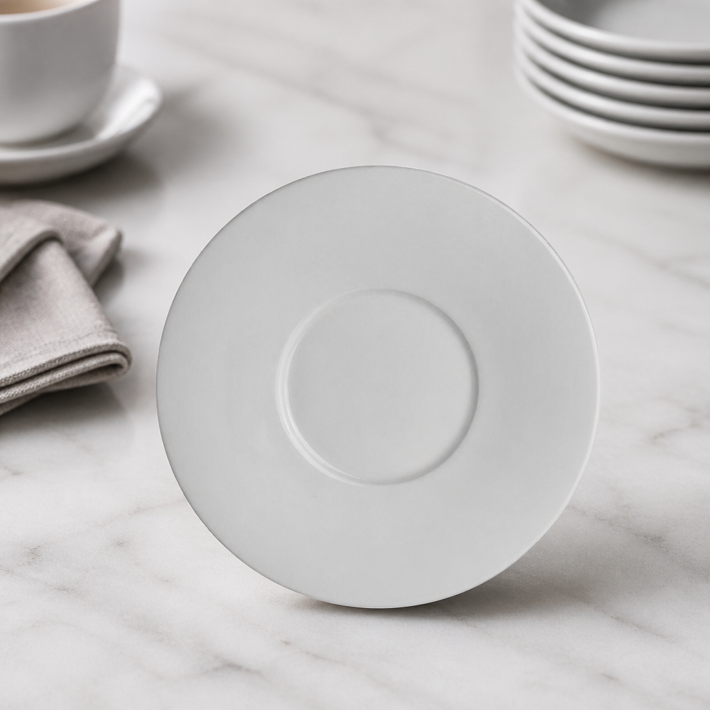 Commercial Porcelain Saucers 155.6mm 24 Pack