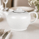 Commercial Fine China Teapot 412ml Mono Style 6 Pack