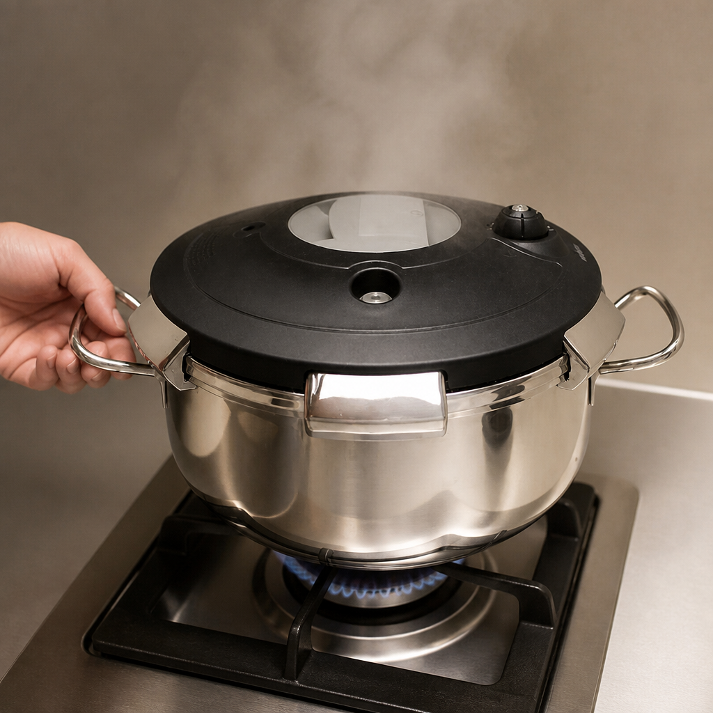 10Ltr Commercial Stainless Steel Pressure Cooker 32cm