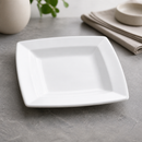 Commercial Square Plates 233mm White Porcelain 6 Pack