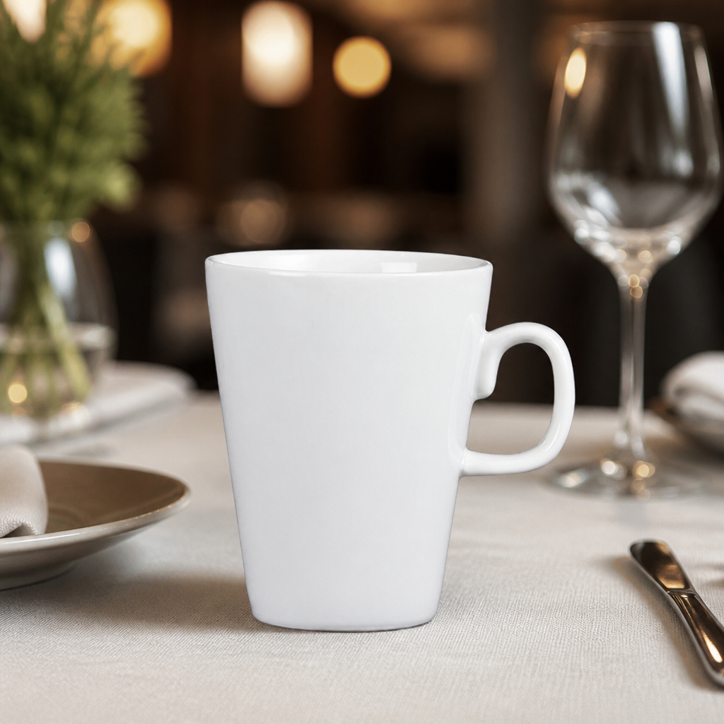 Commercial Whiteware Latte Mugs 310ml - 12 Pack