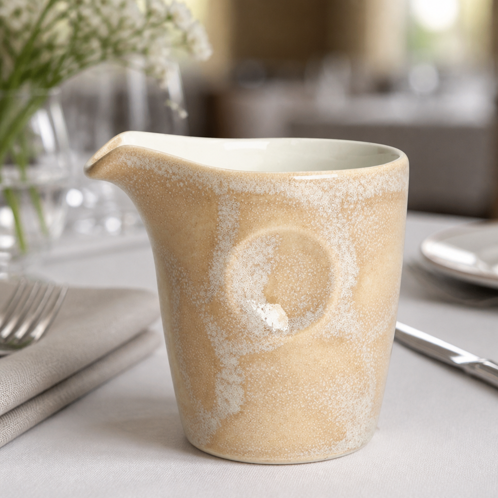 Commercial Sandstone Pourer 85ml Vitrified China - 12 Pack