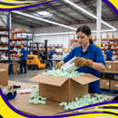 Premium Figure-8 Polystyrene Void Filler for Safe Shipping - Lightweight Green Foam Pieces in 15 Cubic Foot Bag