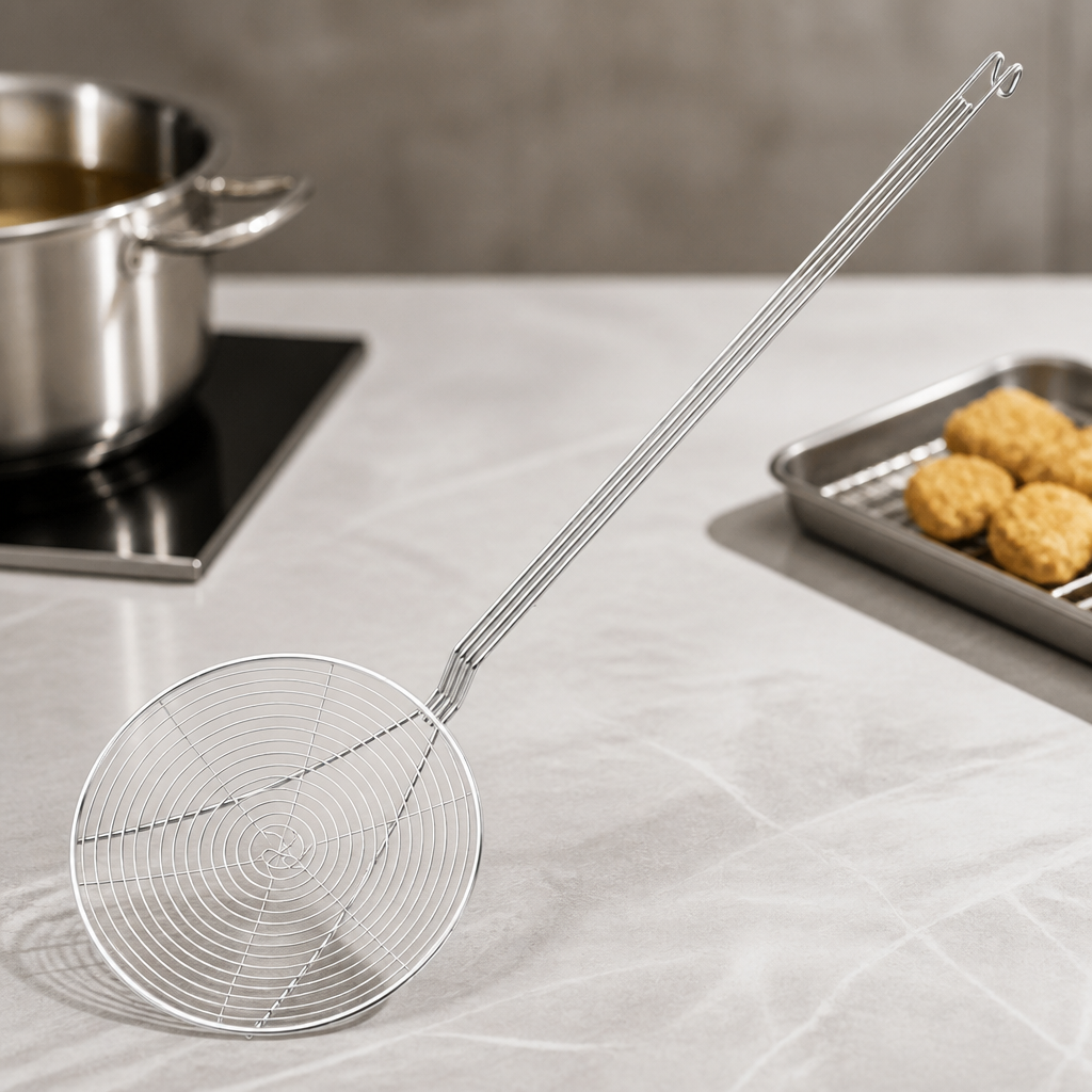 Commercial Stainless Steel Skimmer 9" with Handle