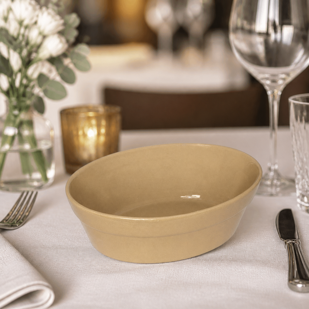 Commercial Stoneware Oval Pie Dishes 145x104mm 6 Pack