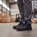 Premium Heavy Duty Electro Safety Trainer with Metal-Free Toe Cap, Breathable Fabric, and ESD Protection in Black, Sizes 3-15