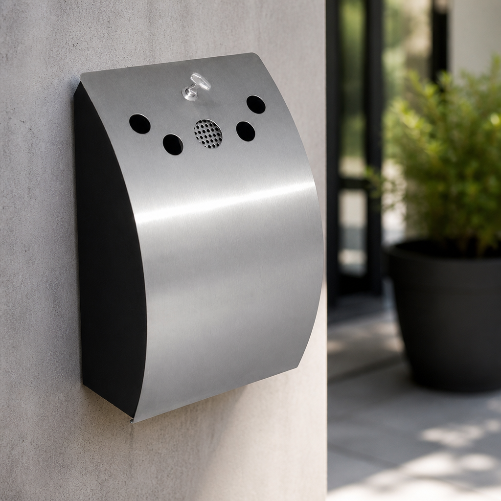 Wall Mounted Outdoor Ashtray for Restaurants and Cafes